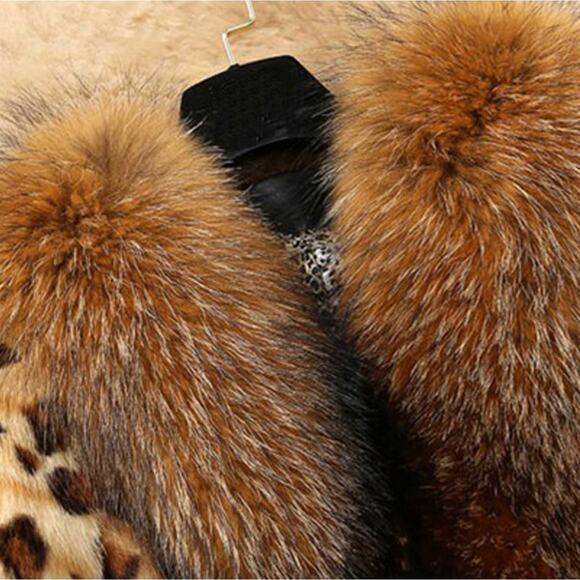 Leopard Print Faux Fur Coat XS NWOT - Picture 9 of 12